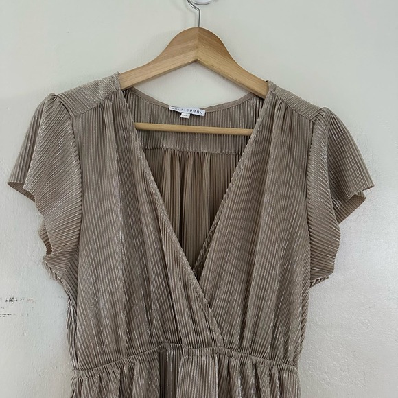 Baltic Born Dresses Baltic Born Athena Pleated Maxi Dress Size Medium Gold - Picture 11 of 13